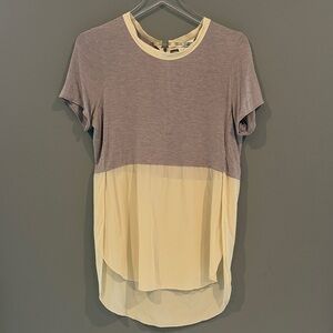Wilfred with Silk Two-Tone Short Sleeve Tee with Cream Hem